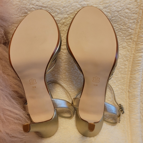 Caparros Gold Metallic Strappy Sandals (Kerry) - Picture 3 of 7